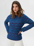 100% Baby Alpaca Wavy Jacquard Sweater