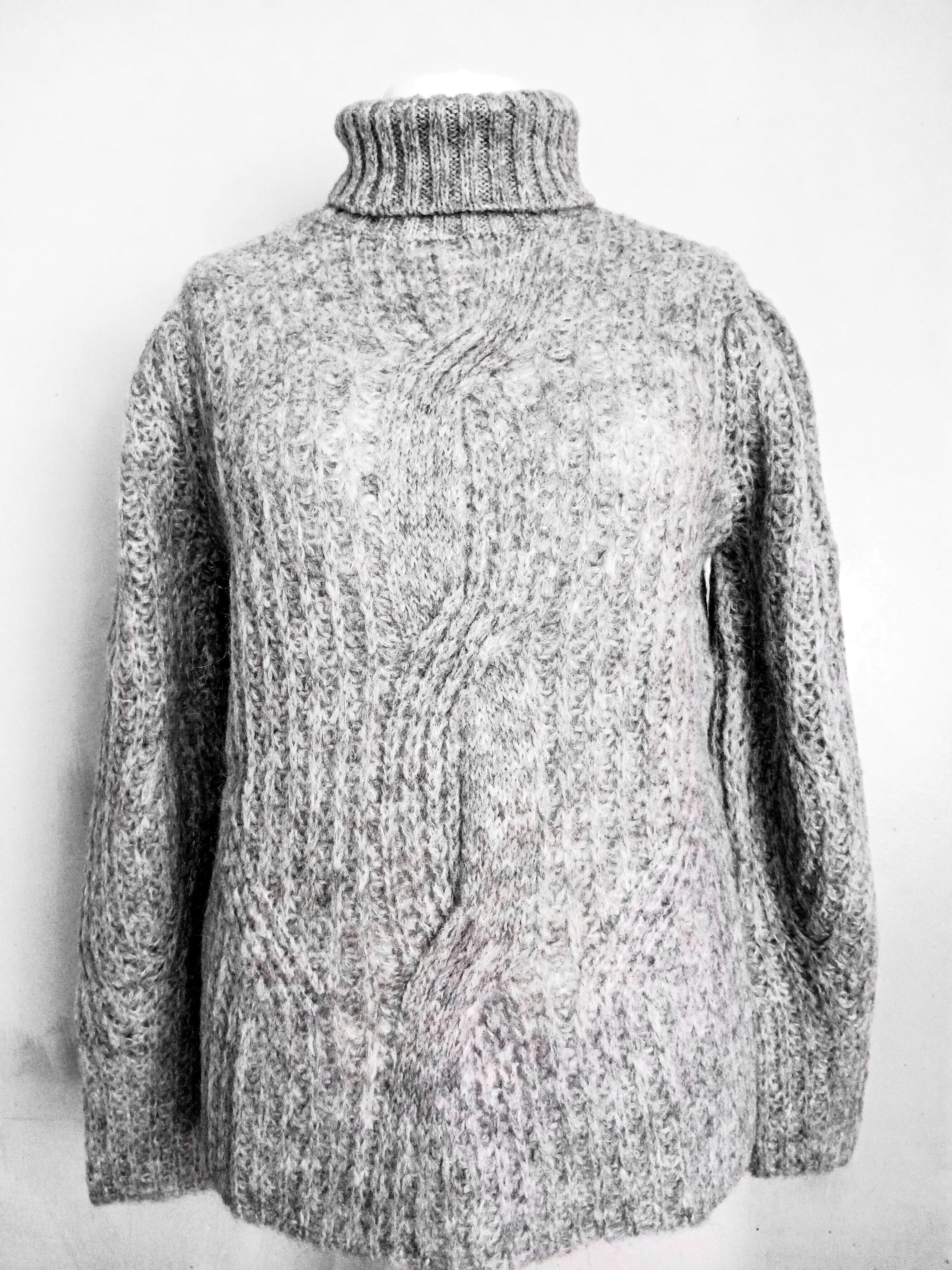 Aran Cable Roll Neck Sweater