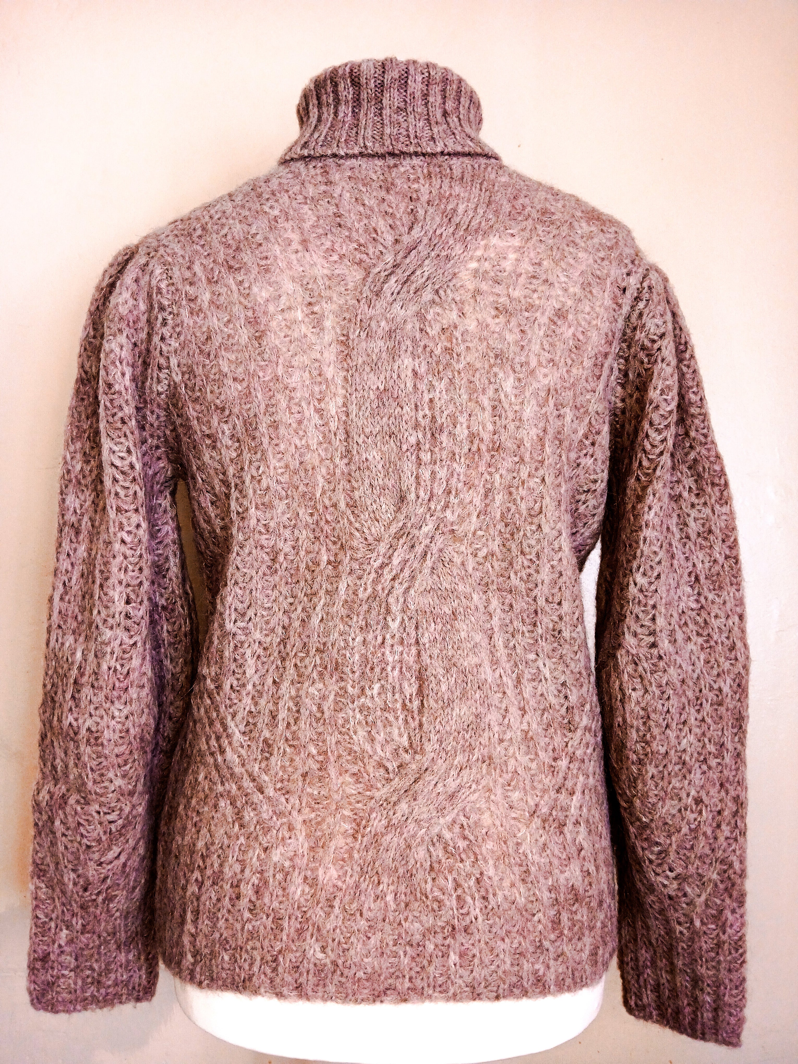 Aran Cable Roll Neck Sweater
