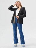 Ladies Reversible Double Colour Baby Alpaca V Neck Open Cardigan