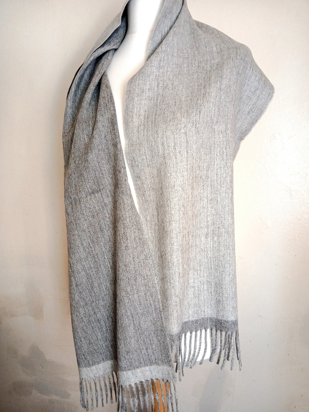 Baby Alpaca Scarf with Fringes