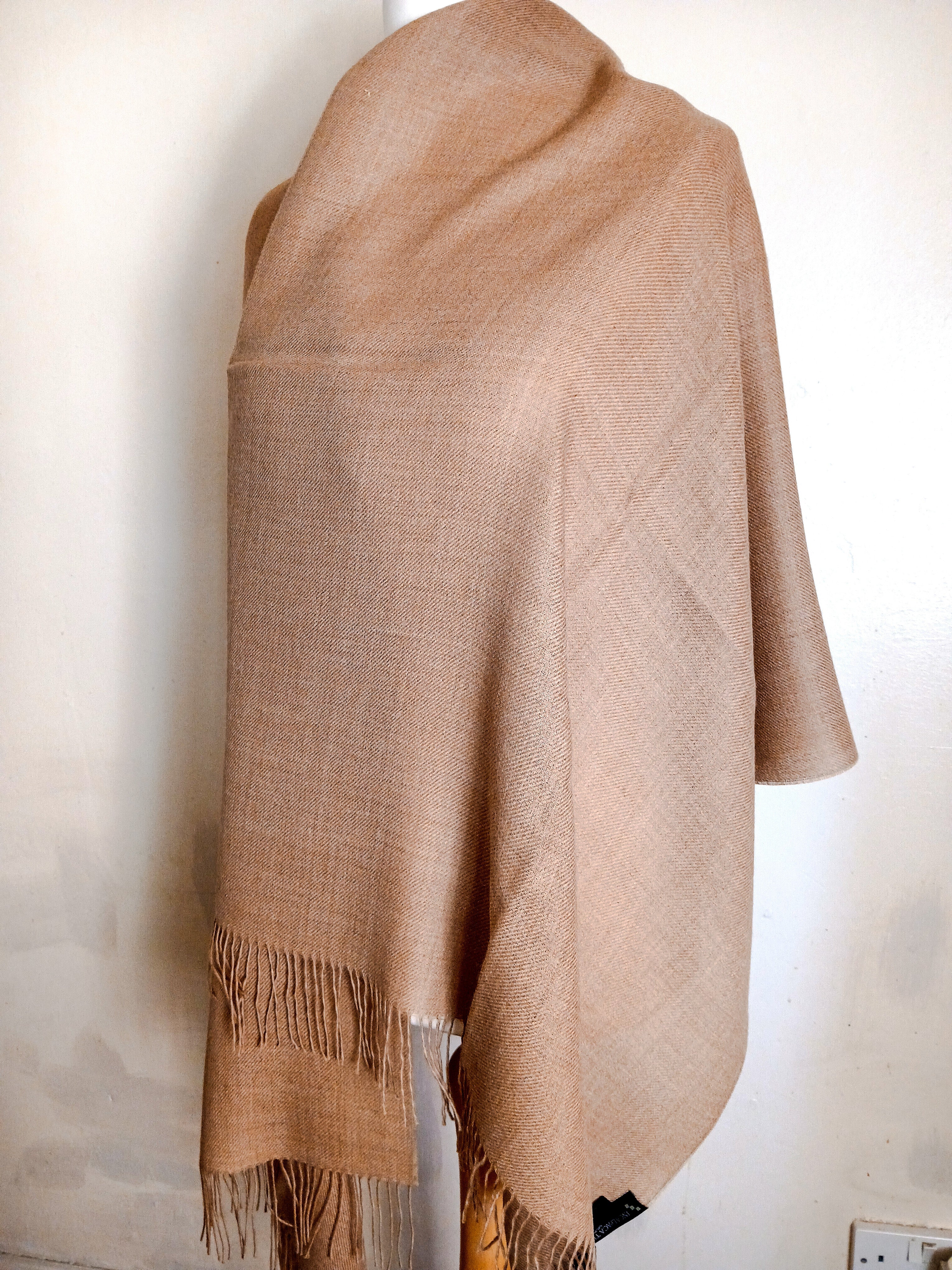 Baby Alpaca Shawl with Fringes