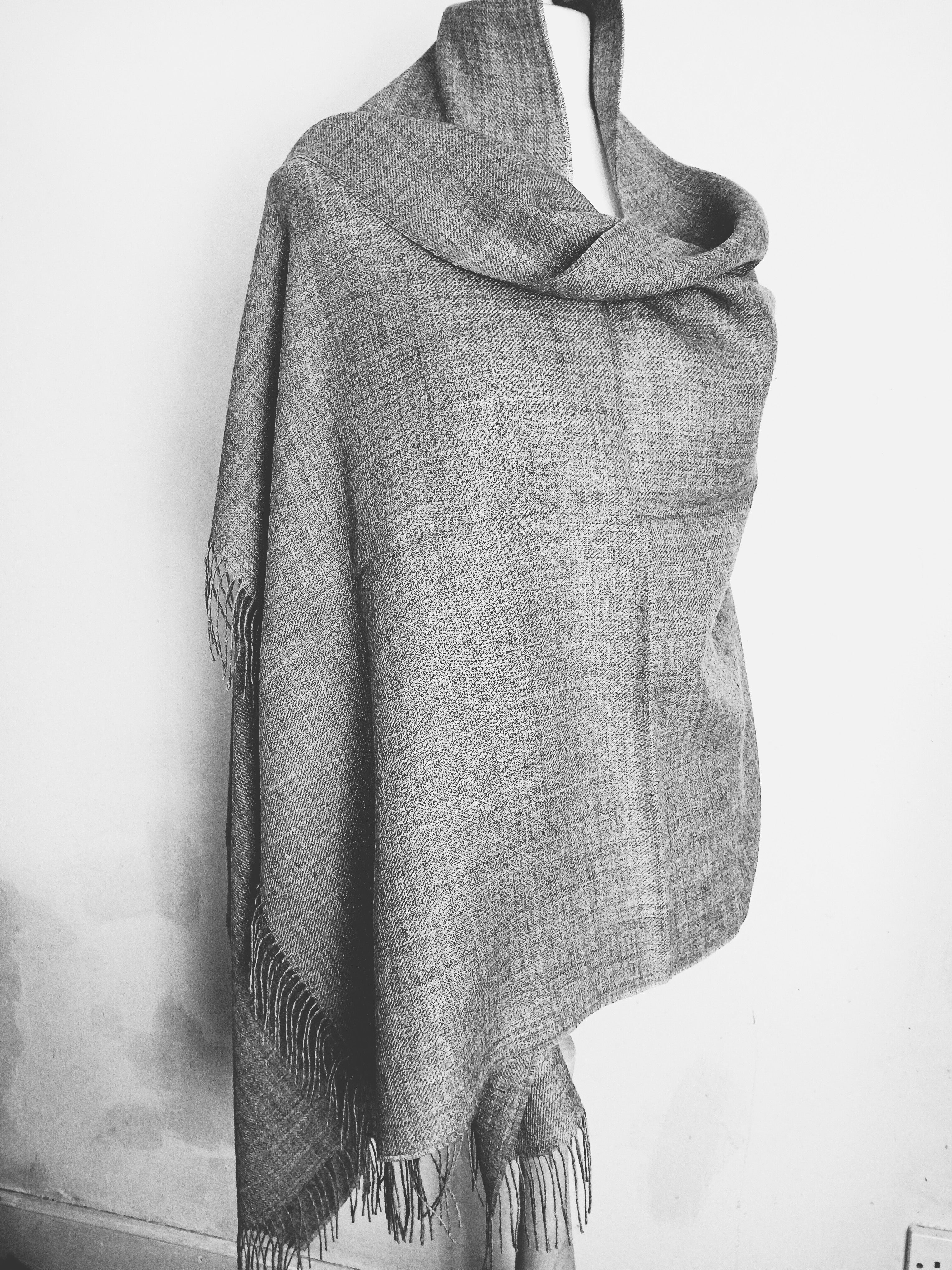 Baby Alpaca Shawl with Fringes