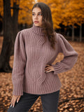 Aran Cable Roll Neck Jumper in 89% Baby Alpaca 11% Nylon